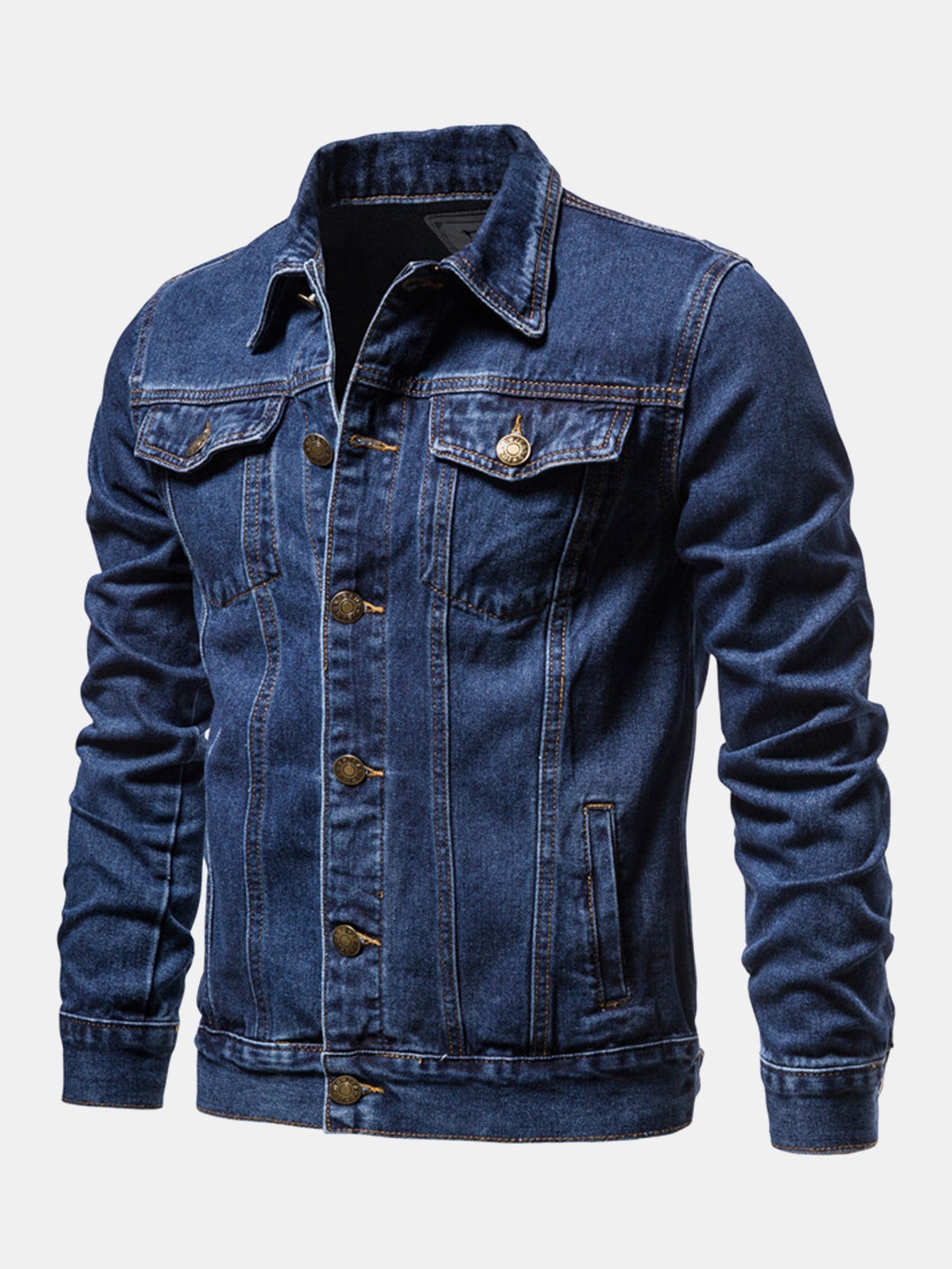Vintage-Washed Jeansjacke