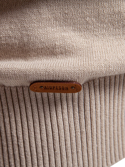 Gestreifter Rundhals-Jacquardpullover