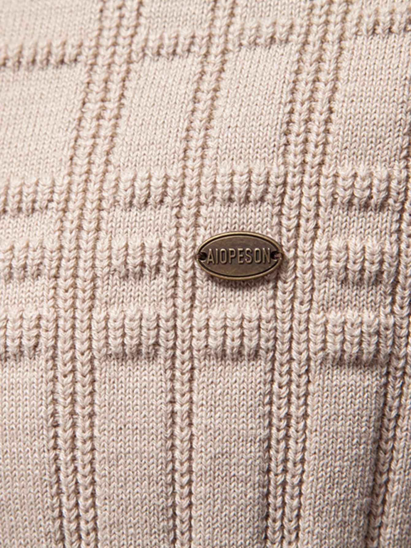 Gestreifter Rundhals-Jacquardpullover