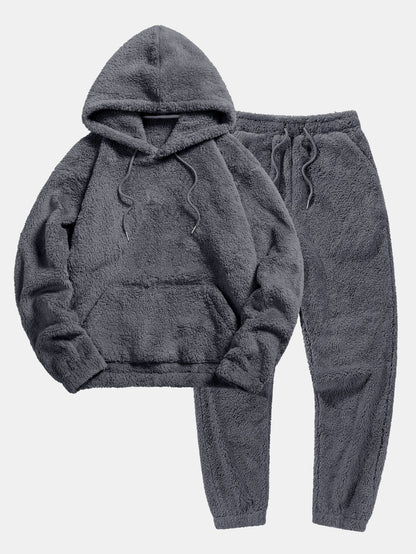 Essential Teddy Hoodie and Jogger Pants Set