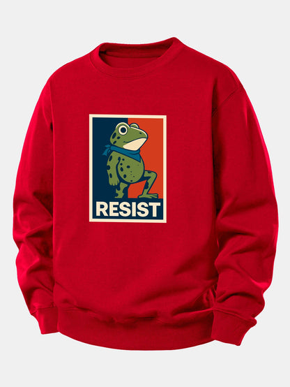 Resist Froschdruck Locker sitzendes Sweatshirt