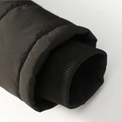 Elegante wattierte Fleece-Winterjacke