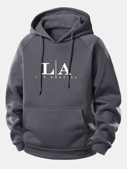 Los Angeles bedruckter Kordelzug-Hoodie