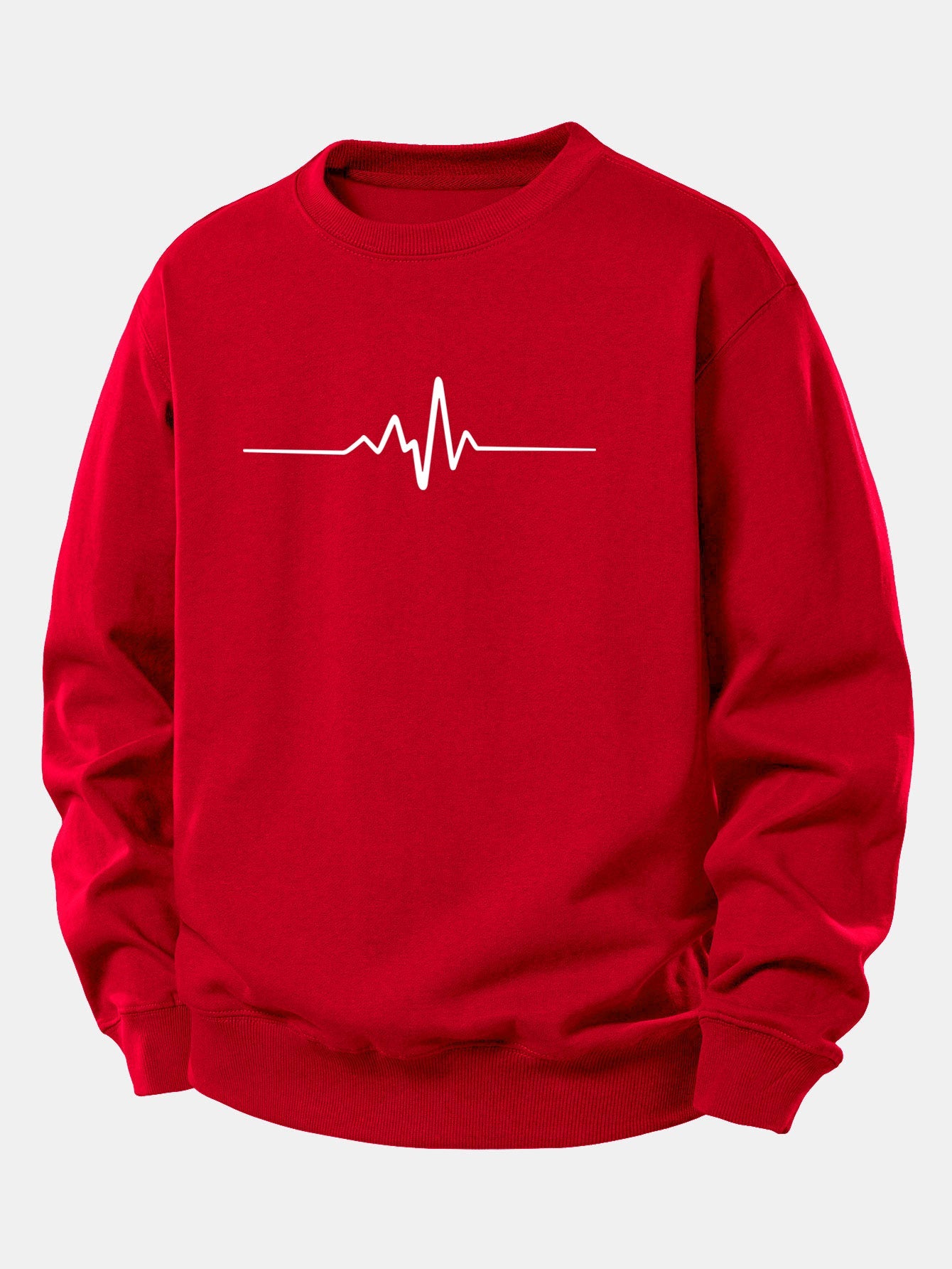 Sweatshirt mit Herzschlag-Motiv und lockerem Schnitt
