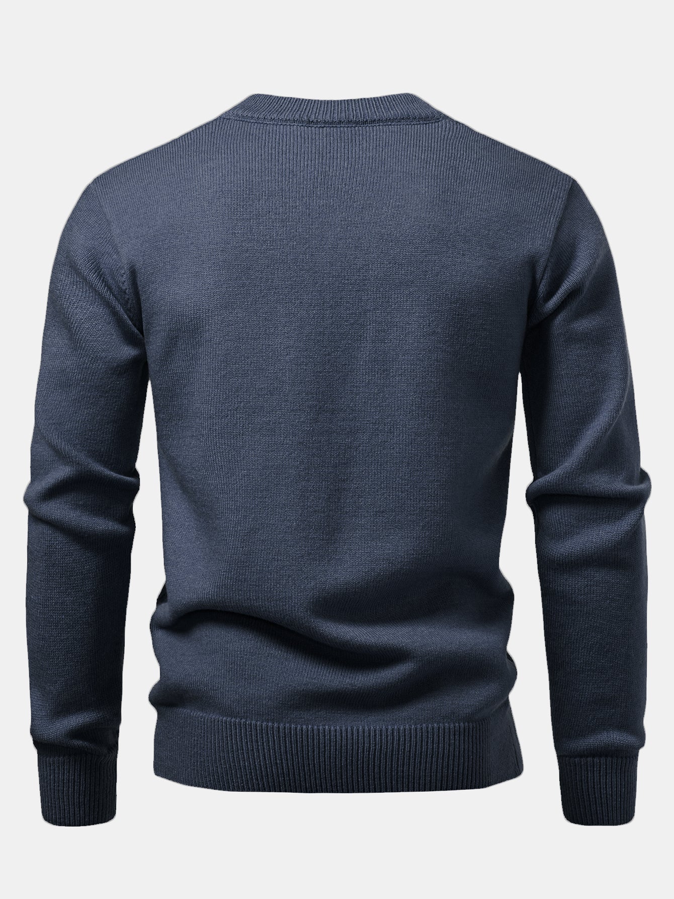 Robuster geometrischer V-Ausschnitt-Jacquard-Pullover