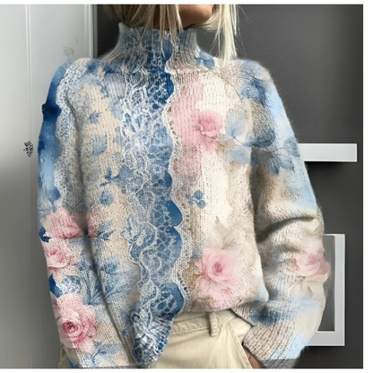 Celu - Lebendiger Rollkragenpullover