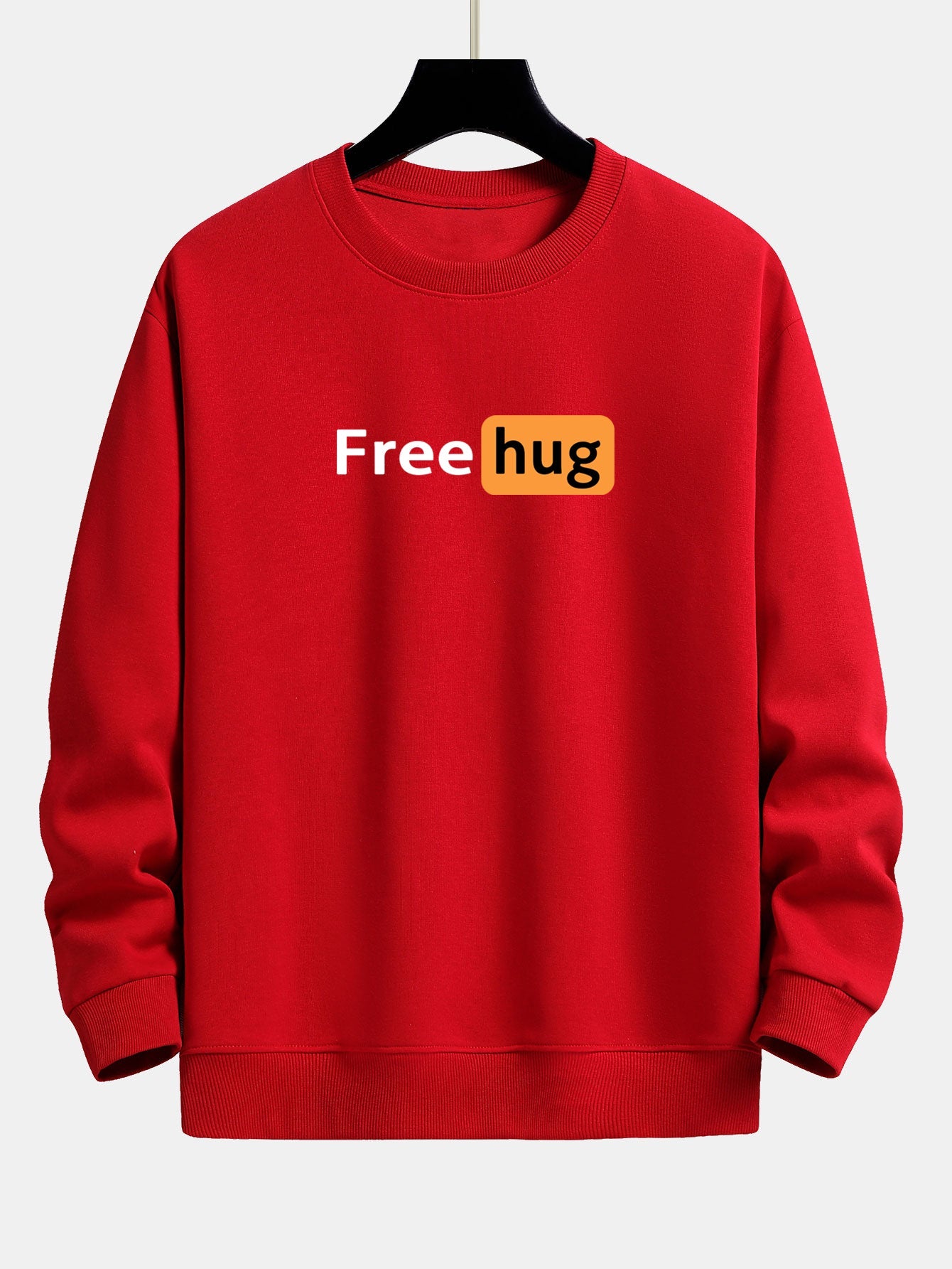 Free Hug Druck Locker sitzendes Sweatshirt