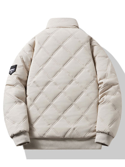 Steppjacke mit Stehkragen und Kunstfellfutter