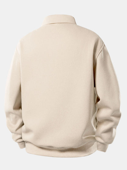 Pullover mit festem Poloshirt-Kragen