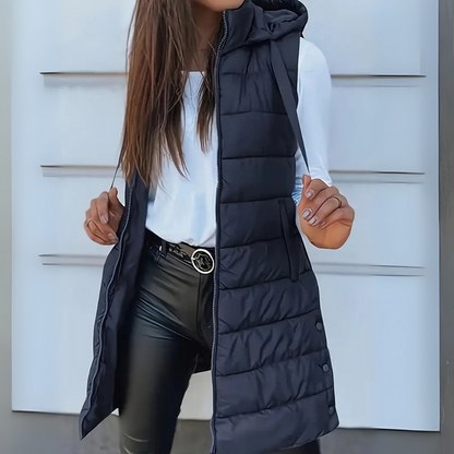Maurina - Casual Sleeveless Long Puffer Vest