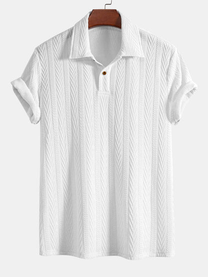 Kurze Ärmel Jacquard Polo
