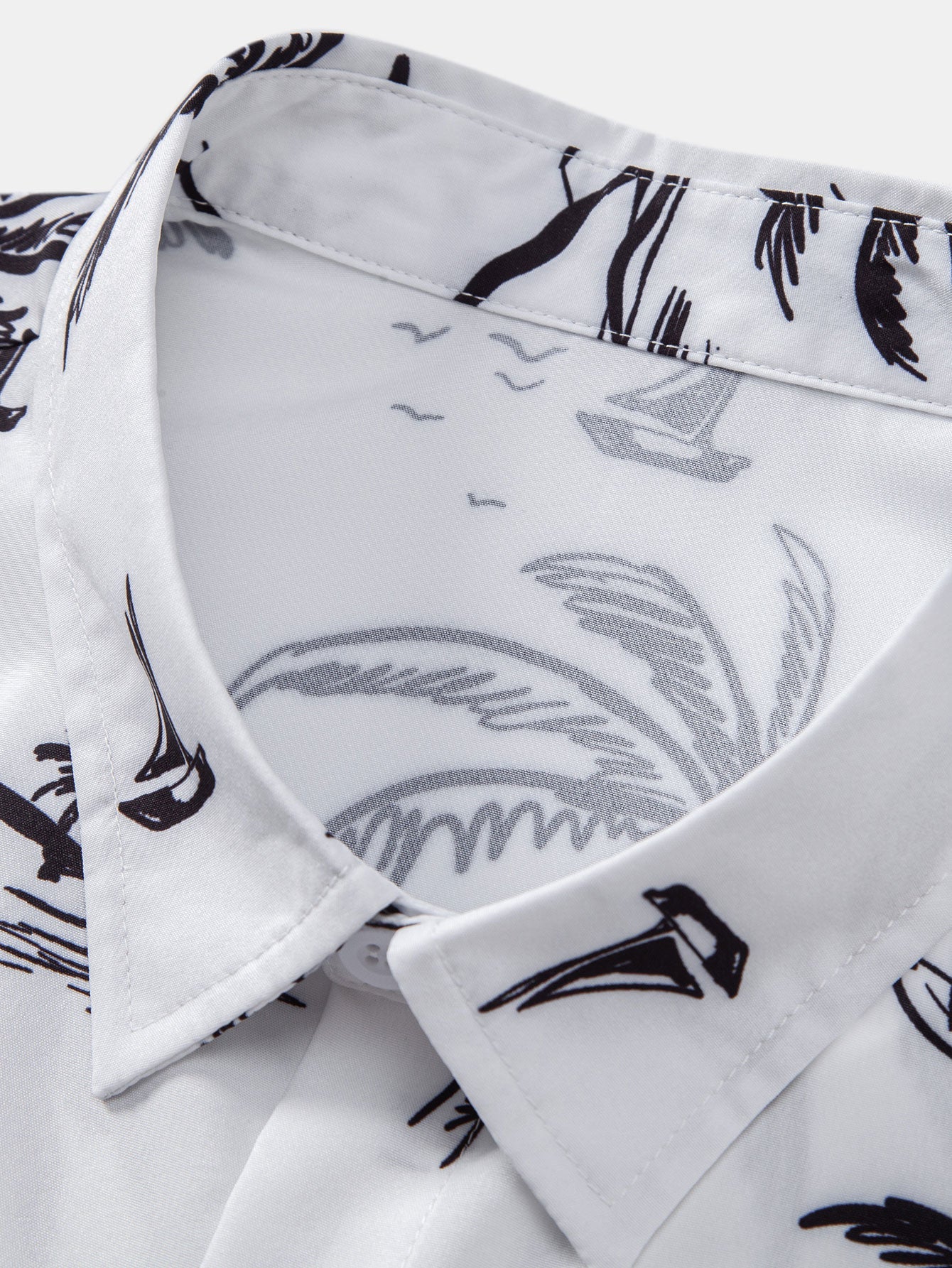 Palm Tree Island Hemd mit Knopfleiste und Kordelzug-Badeshorts