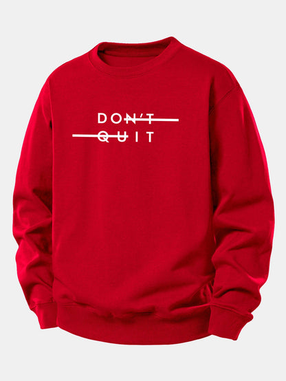 Entspannter Schnitt Sweatshirt mit 'Nicht Aufgeben' Druck