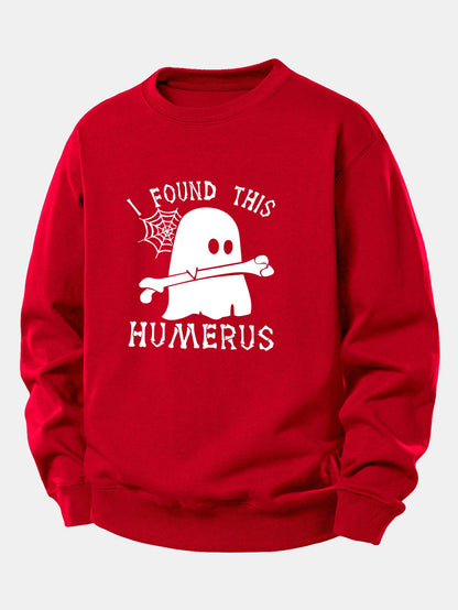 Ghost Fand Humerus Druck Sweatshirt mit lockerem Sitz