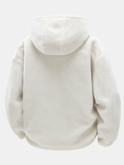 Teddy Corduroy Wendbare Kapuzenjacke