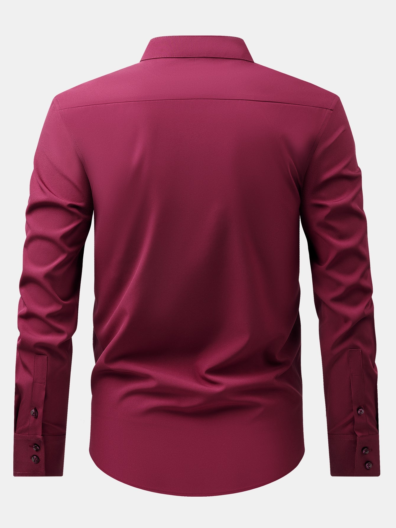 Stehkragenhemd mit verdeckter Knopfleiste und bügelfreier Pflege