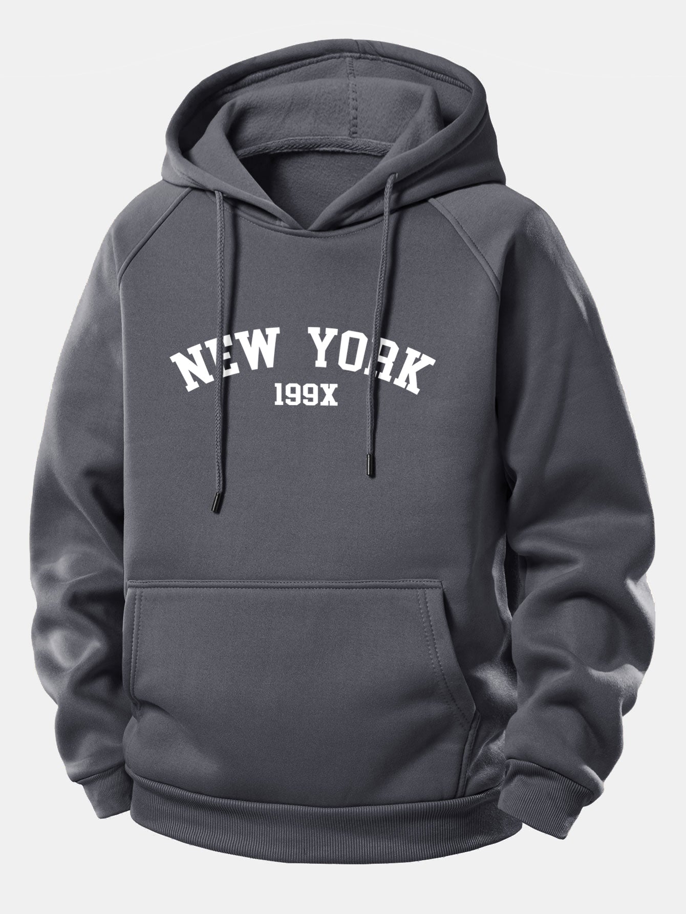 New York Print Hoodie with Drawstring