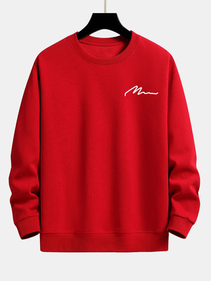 Men's Relaxed Fit Sweatshirt with Slogan Print