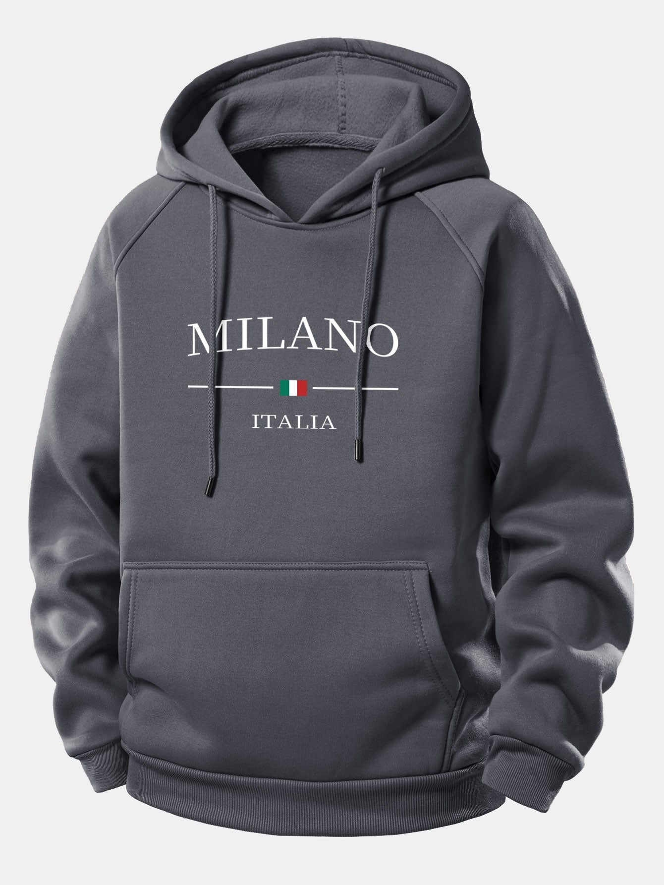 Milano Print Hoodie mit Kordelzug