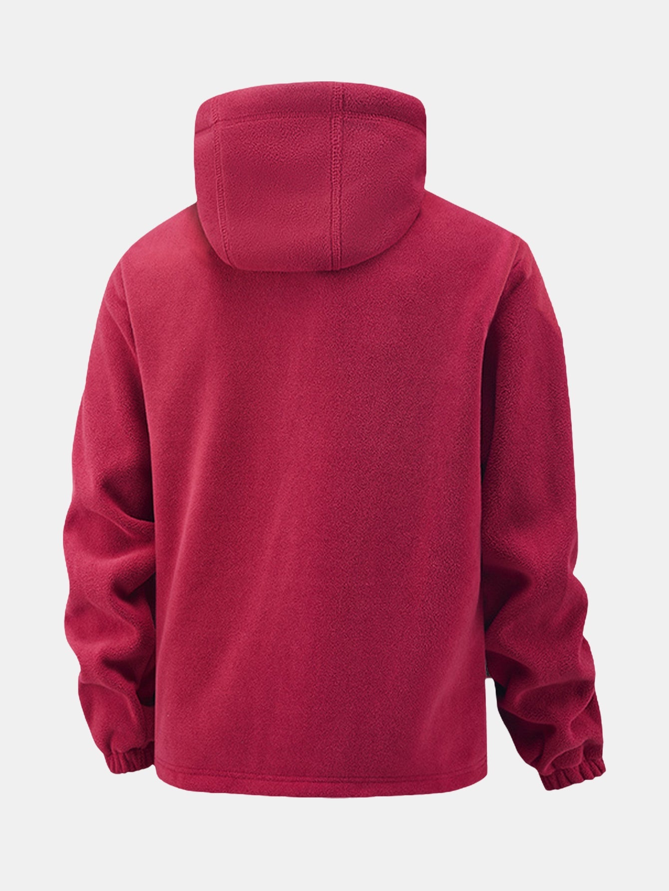 Fleecejacke mit Reißverschlusstasche und Kapuze