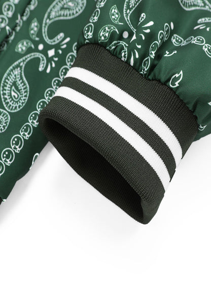 Paisley-Muster Baseballjacke