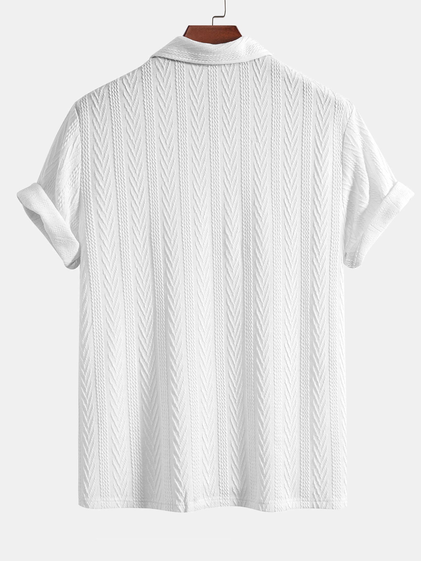 Kurze Ärmel Jacquard Polo