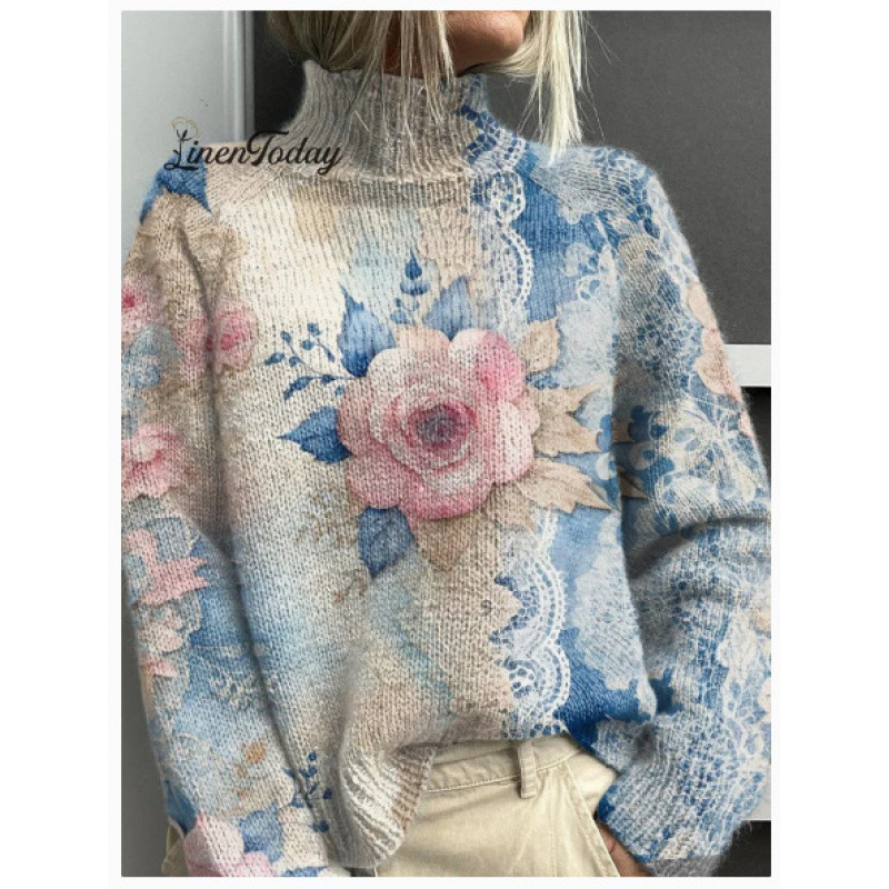 Celu - Lebendiger Rollkragenpullover