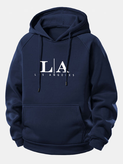 Los Angeles bedruckter Kordelzug-Hoodie