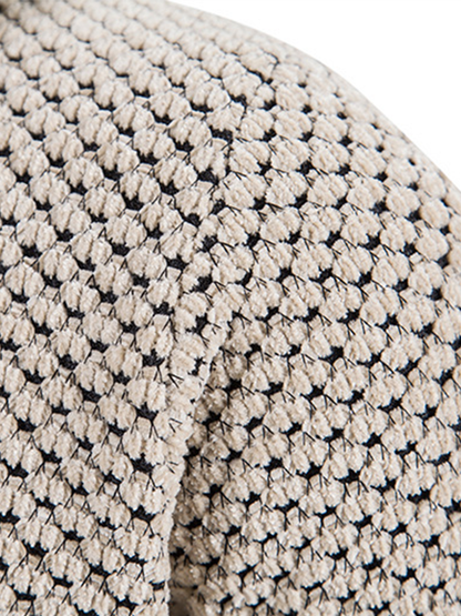 Langärmliger, strukturierter Kapuzenpullover