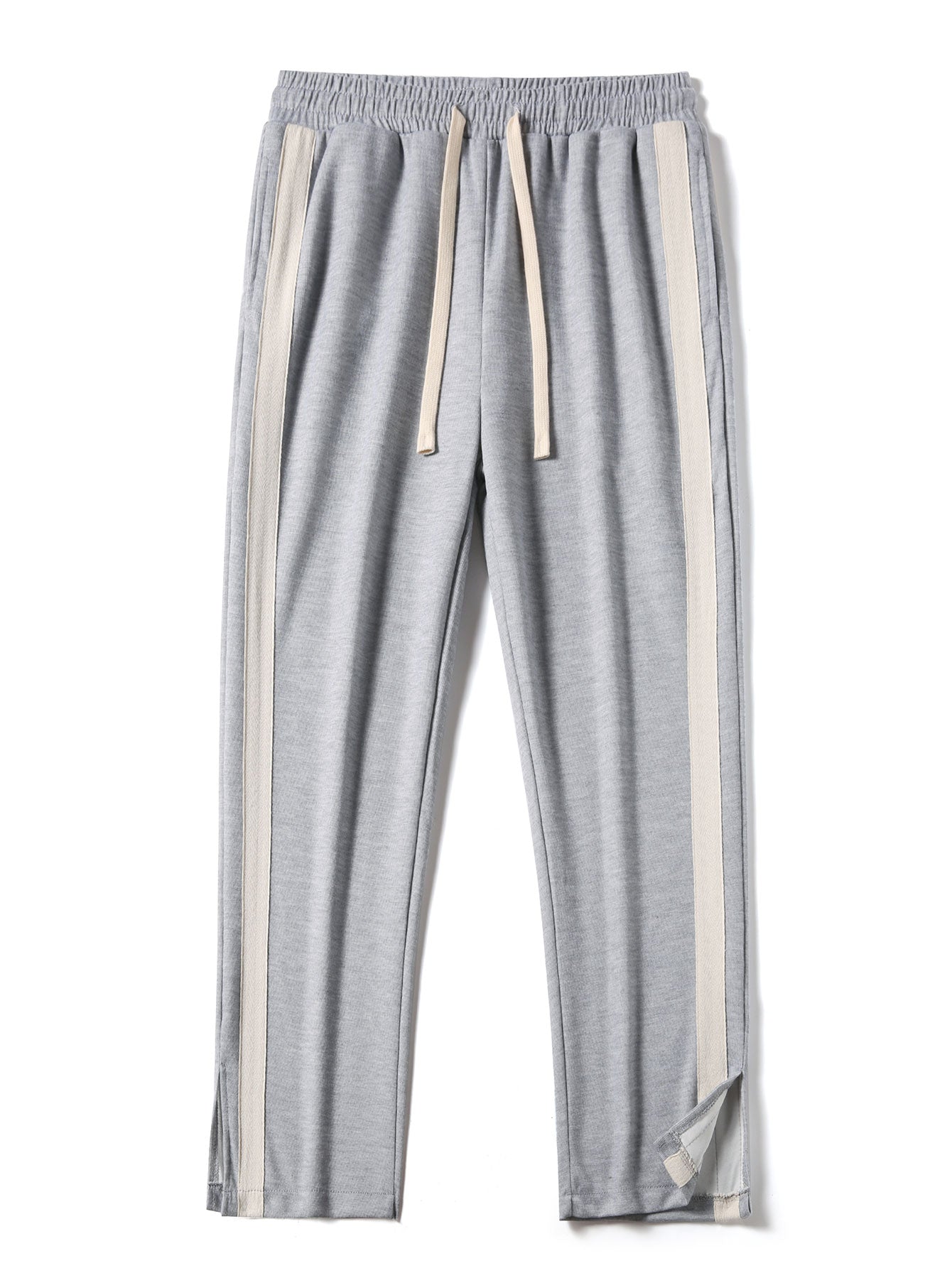 Relax Fit Farbe Block Poloshirts Kragen Sweatshirt & Schlitz Saum Streifen Hose