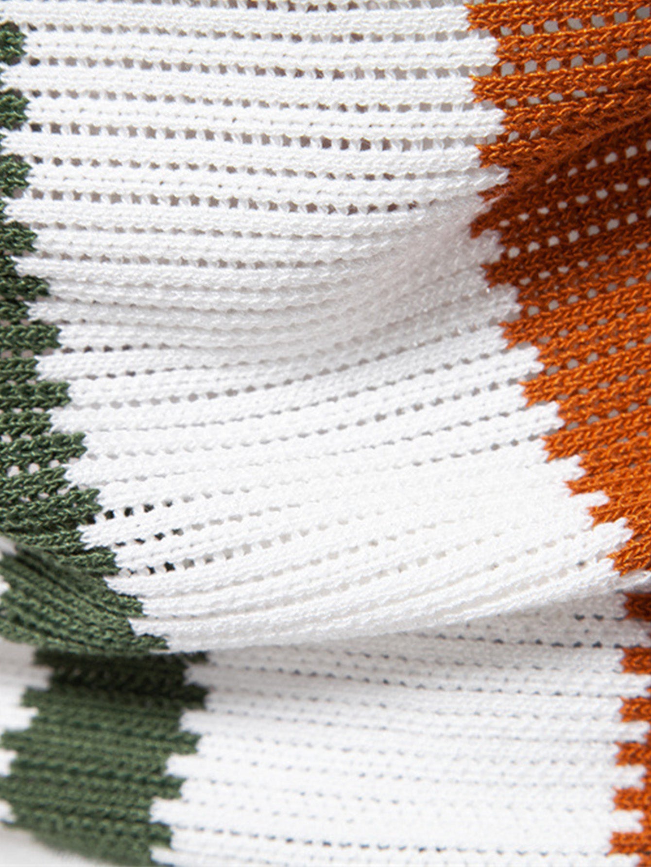 Gestreiftes V-Ausschnitt Strick-Polohemd