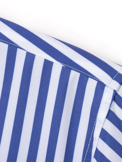 Gestreiftes Langarmhemd mit Knopfverschluss