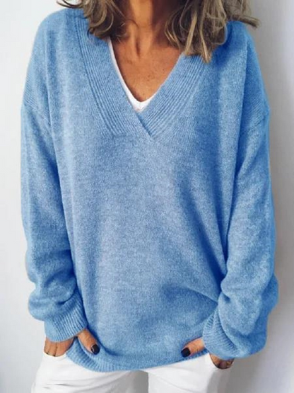 Monika - V-Ausschnitt Cashmere Pullover (Kopie)