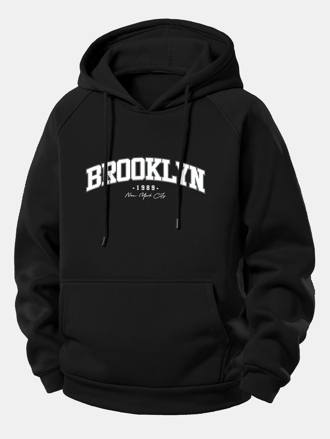 Brooklyn Print Hoodie mit Kordelzug
