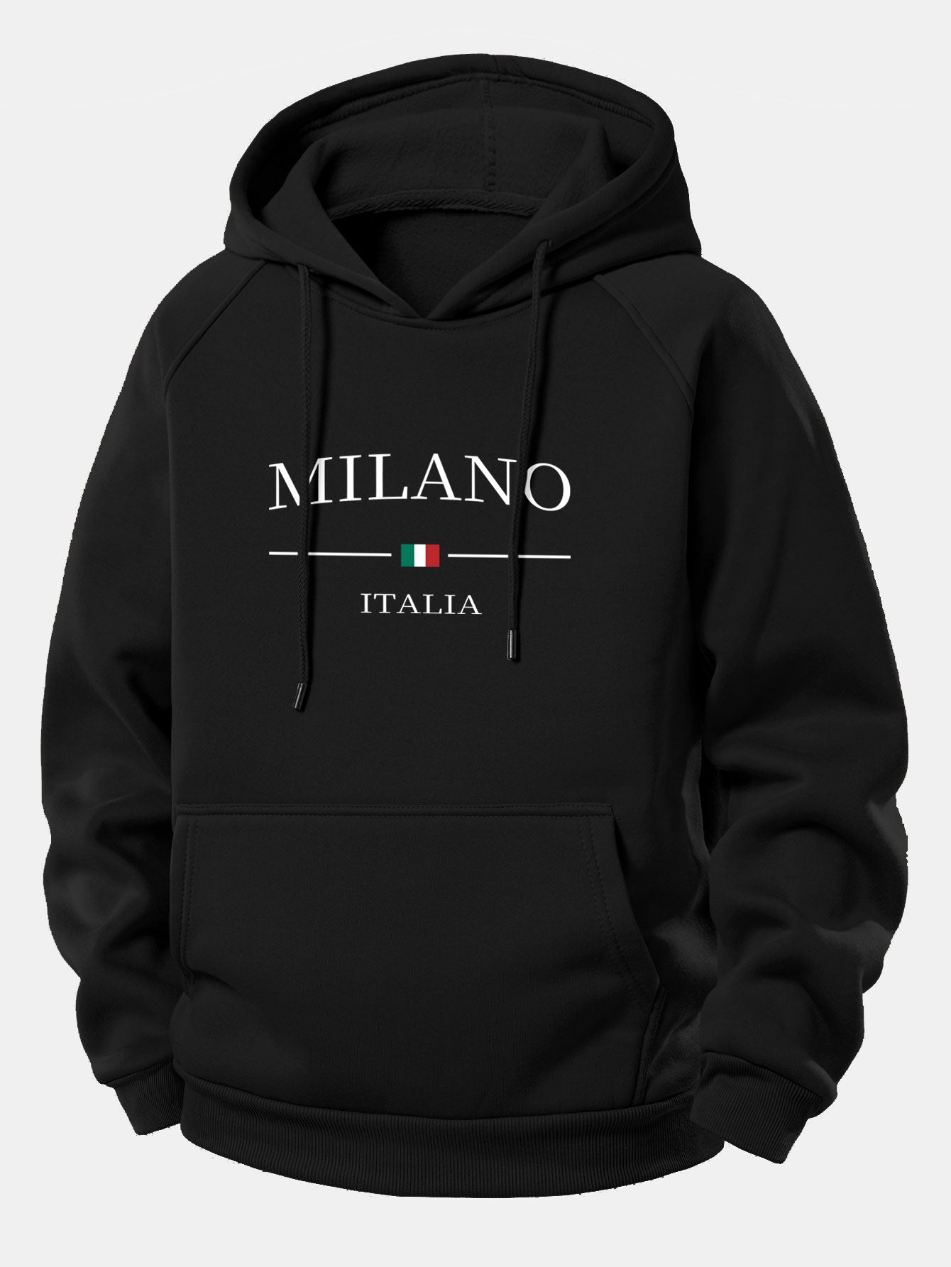 Milano Print Hoodie mit Kordelzug