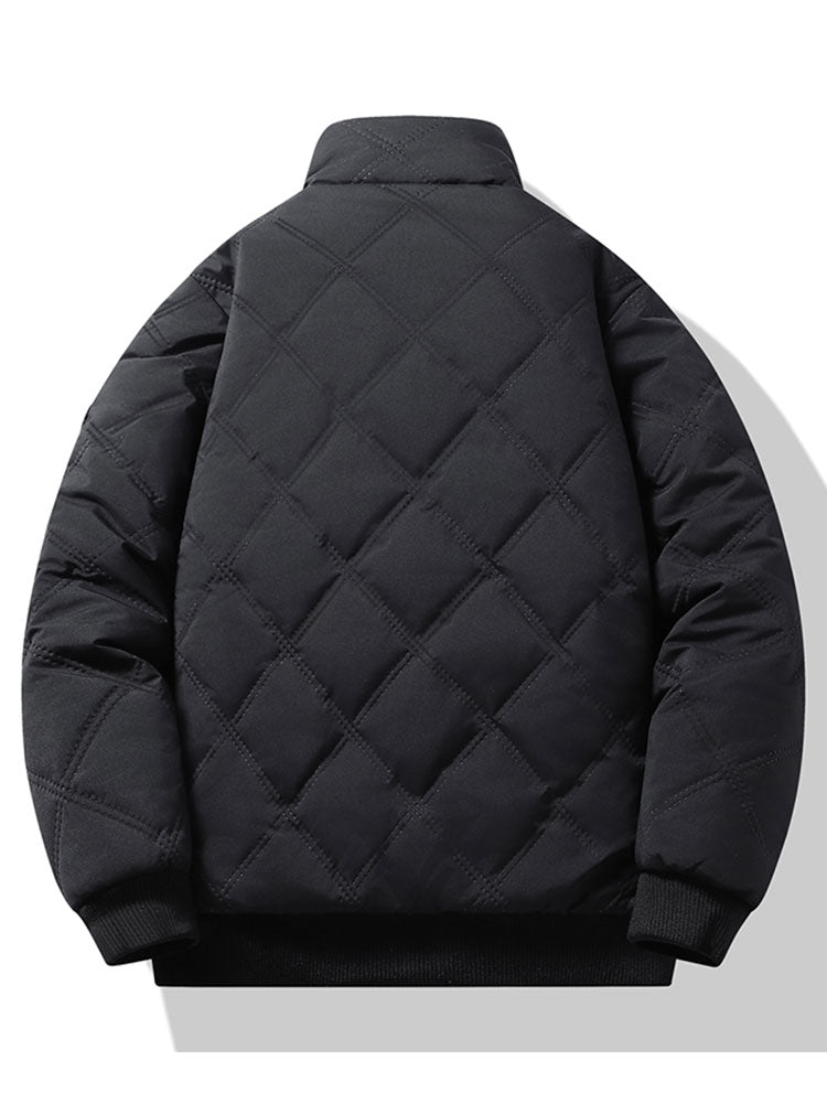 Steppjacke mit Stehkragen und Kunstpelzfutter