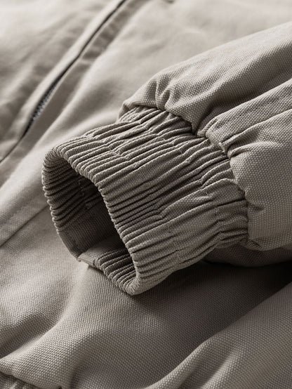 Boxy Passform Kunstpelzkragen Kapuzenmantel