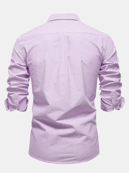 Cowboy-Stickerei Baumwoll-Oxford Hemd mit Knopfleiste