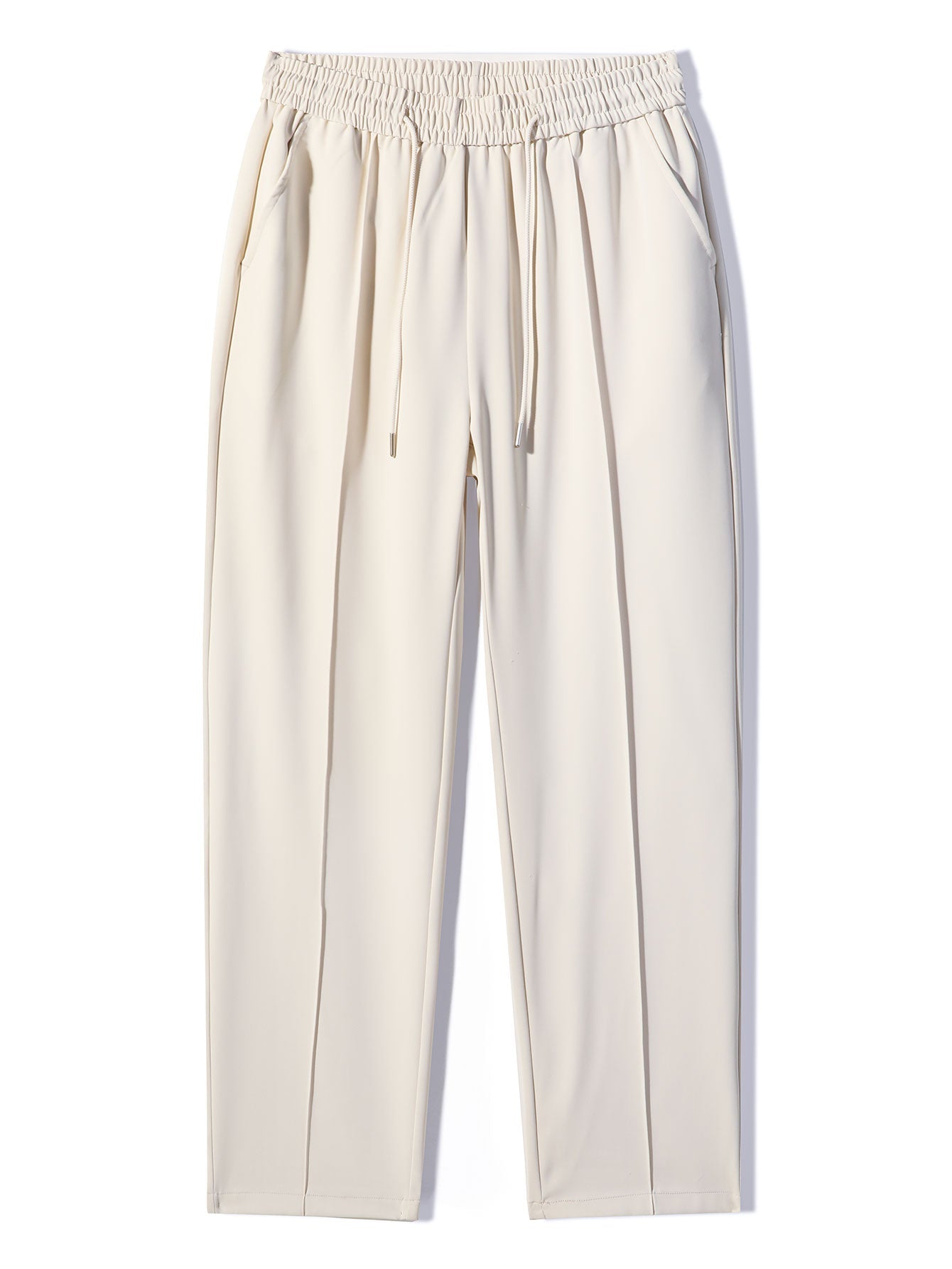 2-in-1 Raglanärmel Waffel-T-Shirt und Hose mit Bundfalten und Kordelzug, gerader Schnitt