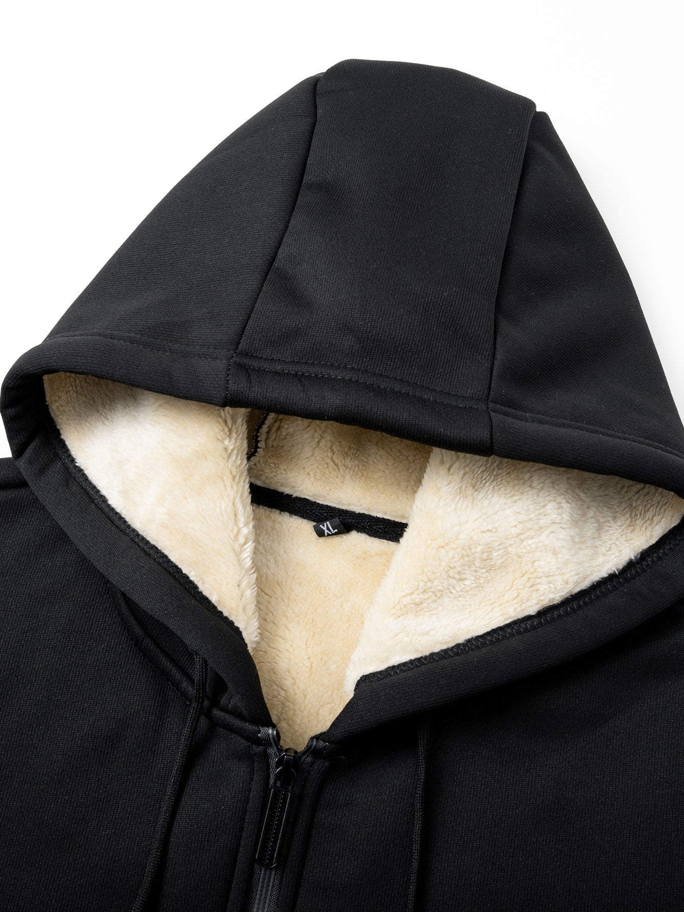 Teddy-Fleece Kapuzenpullover mit Reißverschluss und Kängurutasche