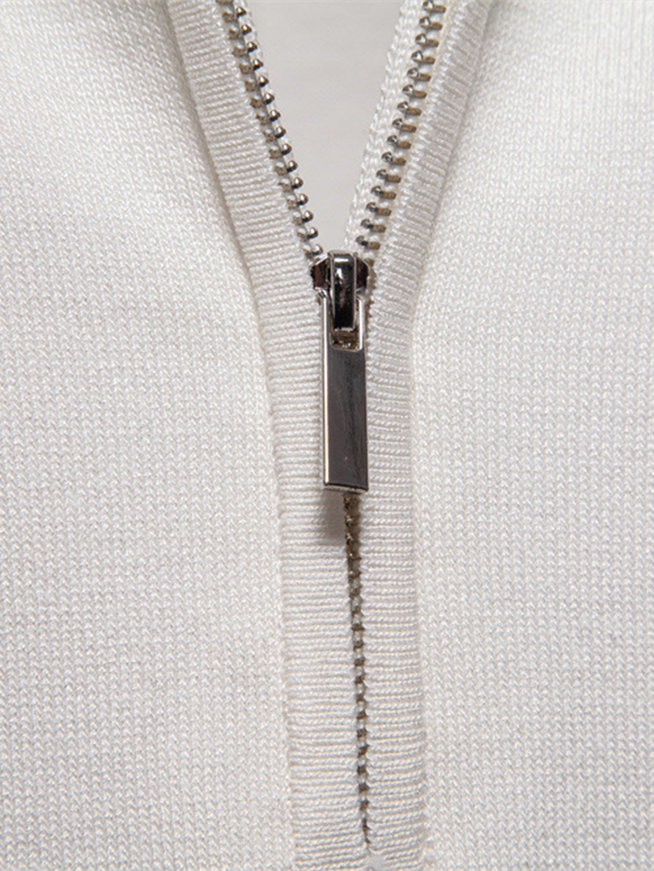 Strick Polohemd mit Kontrastbesatz und Reißverschluss