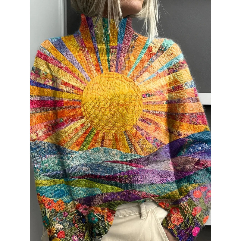 Celu - Lebendiger Rollkragenpullover