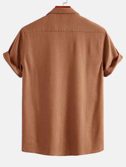 Leinen-Cuban Shirt mit praktischen Taschen