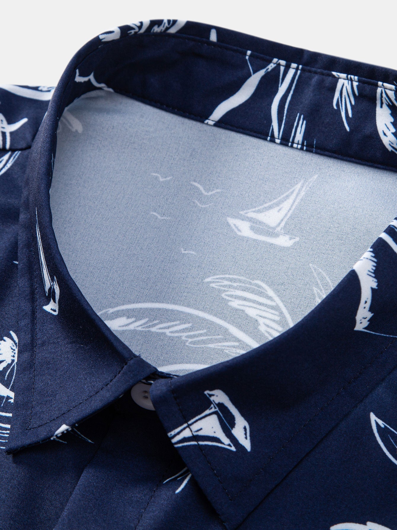 Palm Tree Island Hemd mit Knopfleiste und Kordelzug-Badeshorts