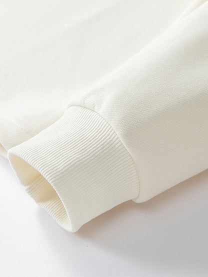 Color Block Zip-Up Polo Sweatshirt