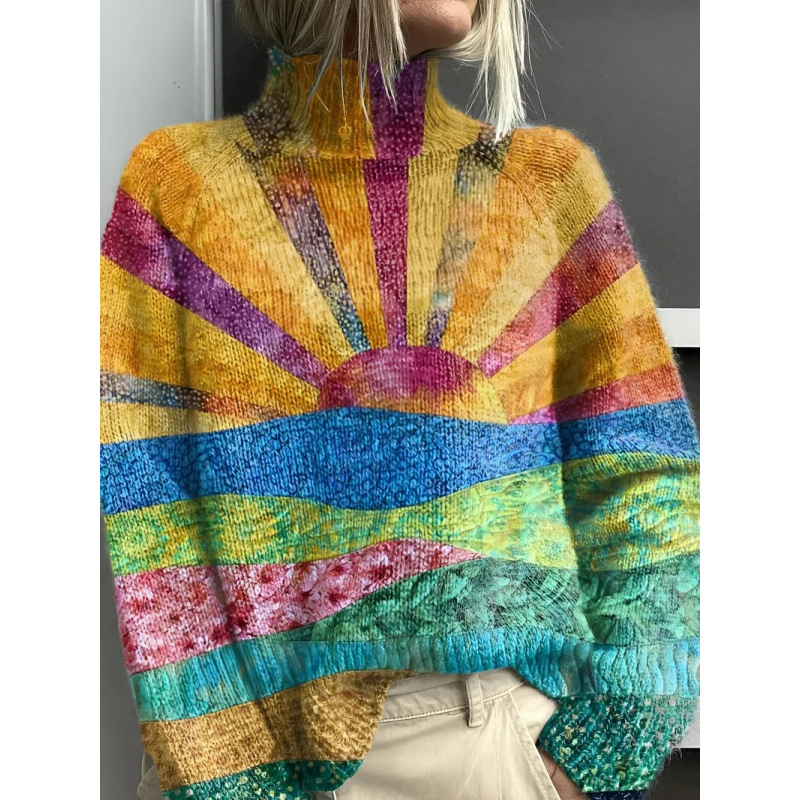 Celu - Lebendiger Rollkragenpullover