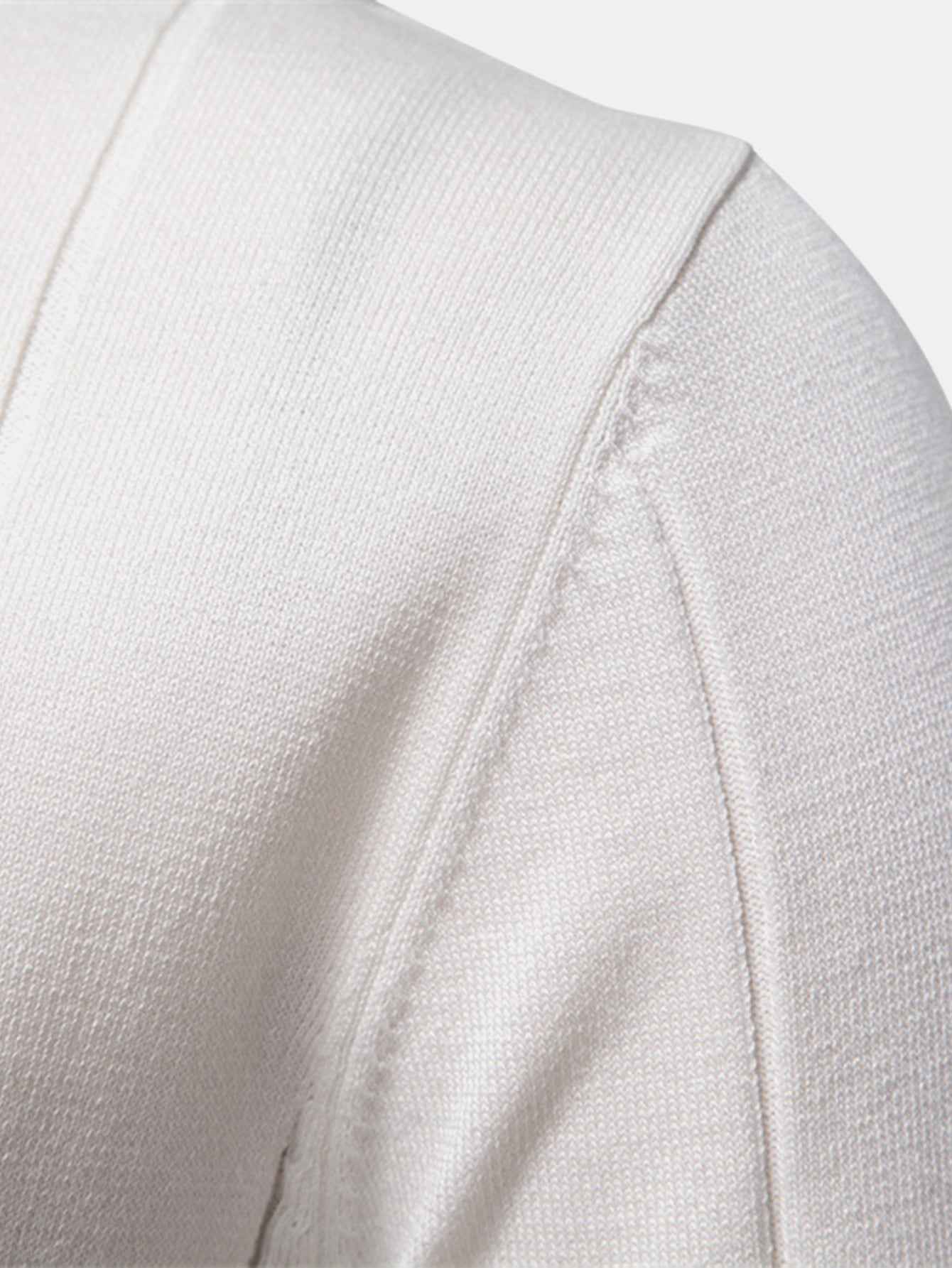 Strick Polohemd mit Kontrastbesatz und Reißverschluss