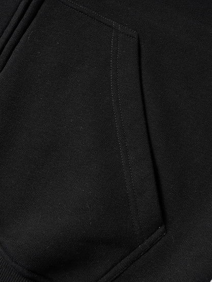 Locker sitzende Kapuzenjacke mit Reißverschluss und Kunstpelzkragen