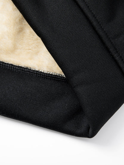 Teddy-Fleece Kapuzenpullover mit Reißverschluss und Kängurutasche