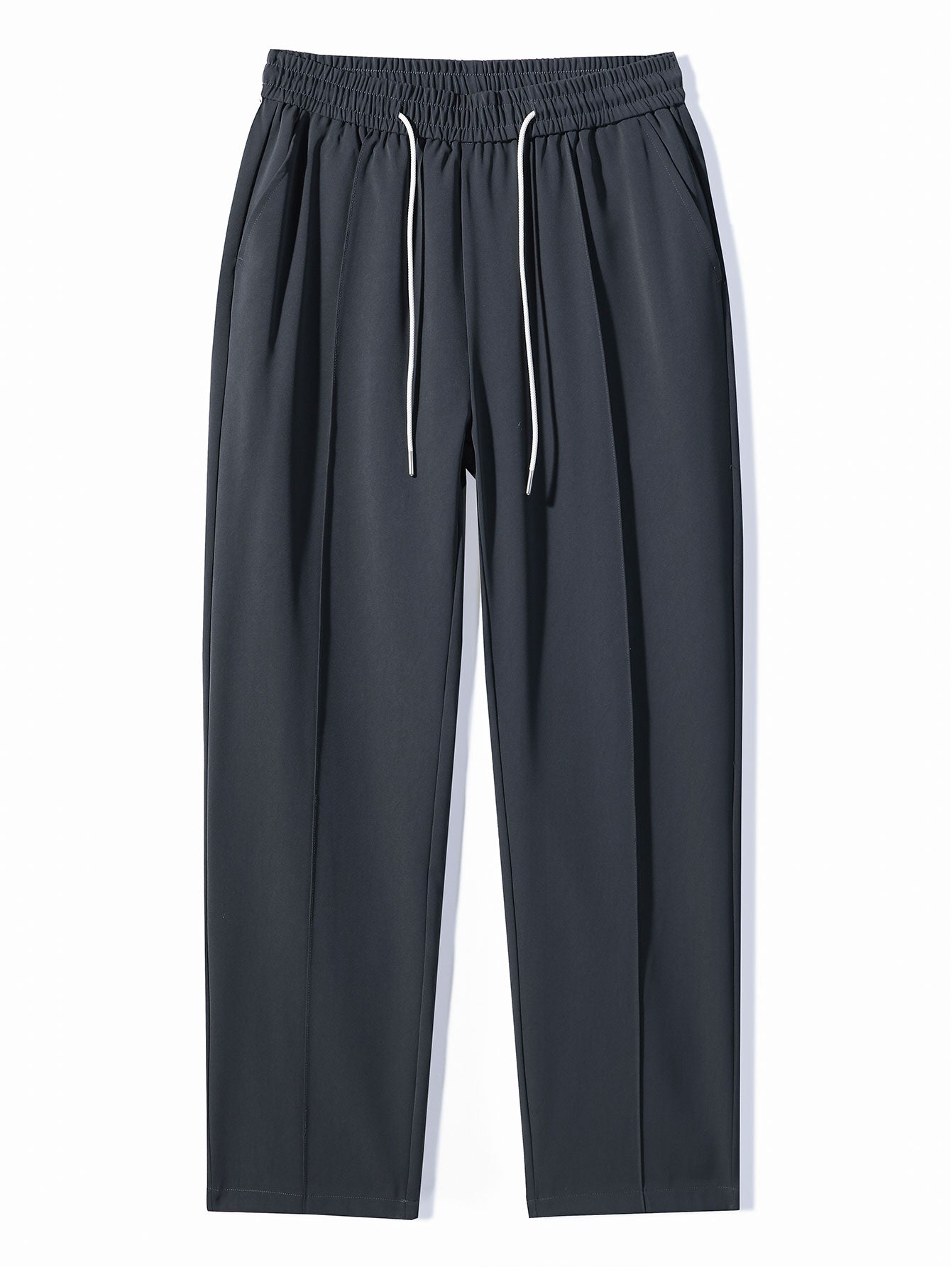 2-in-1 Raglanärmel Waffel-T-Shirt und Hose mit Bundfalten und Kordelzug, gerader Schnitt